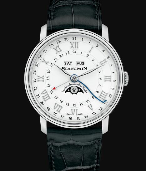 Blancpain Villeret Watch Price Review Quantième Complet Phases de Lune GMT Replica Watch 6676 1127 55B